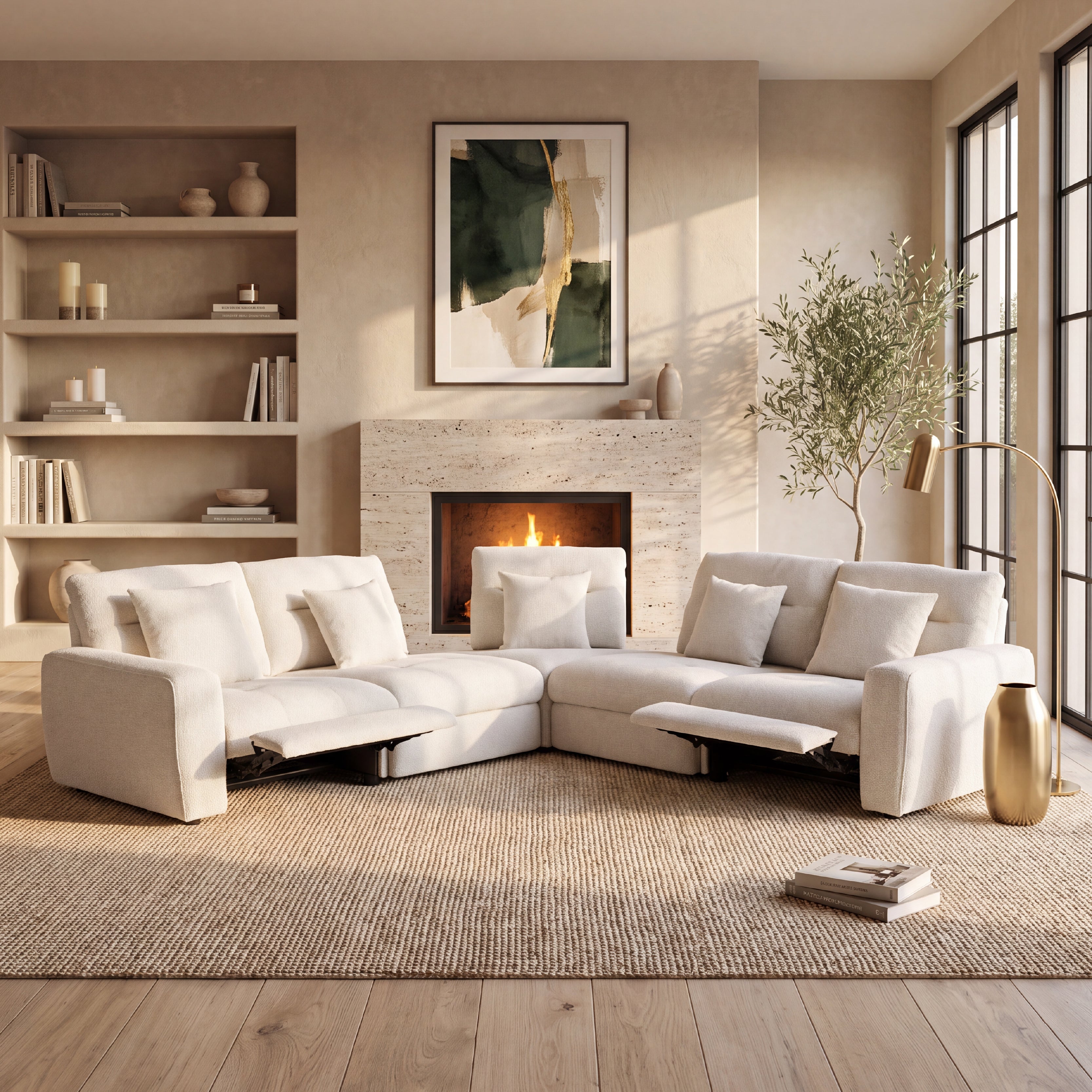 COLAMY AURA 5-Seat Modular Power Reclining Sofa