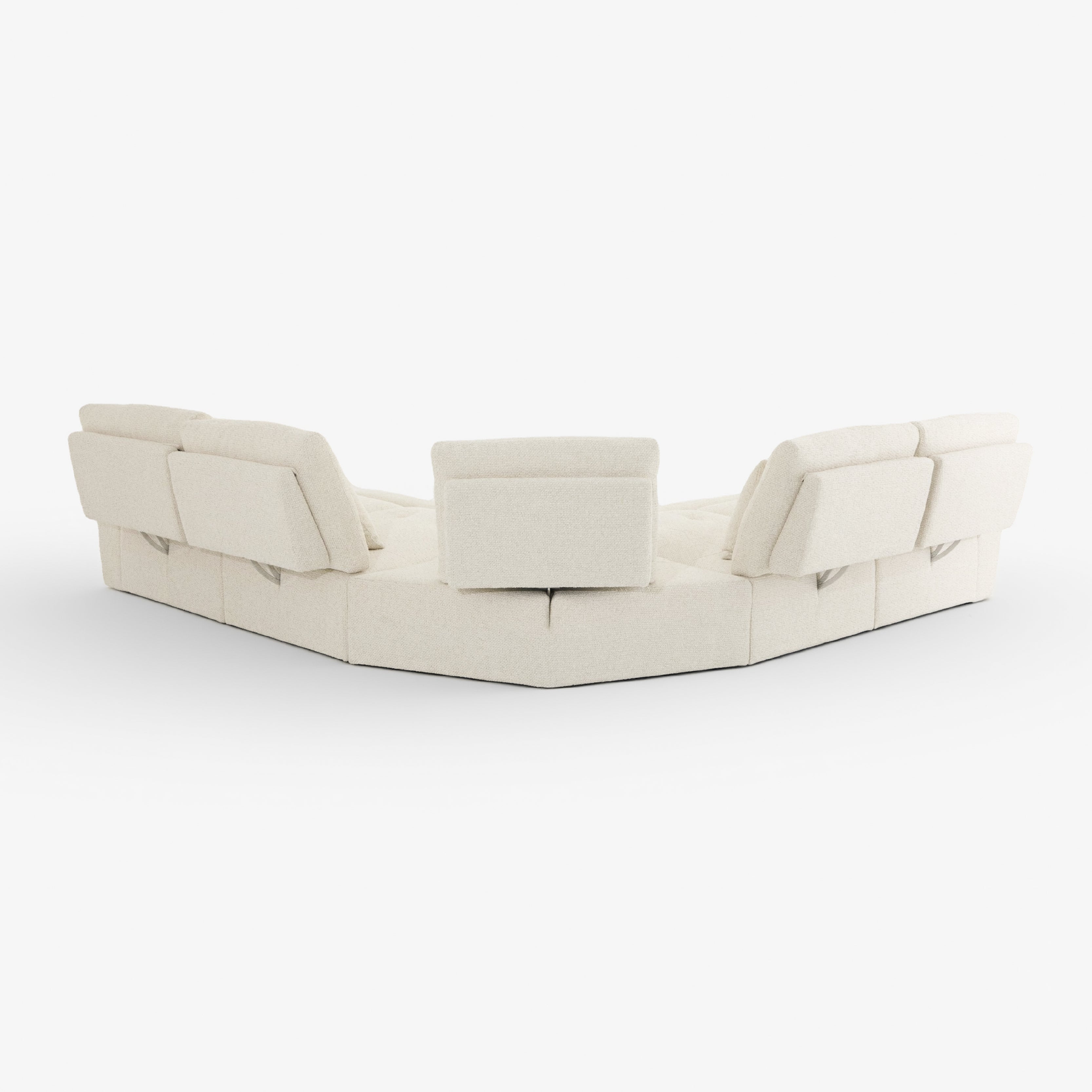 COLAMY AUREN 5-Seat Modular Power Reclining Sofa