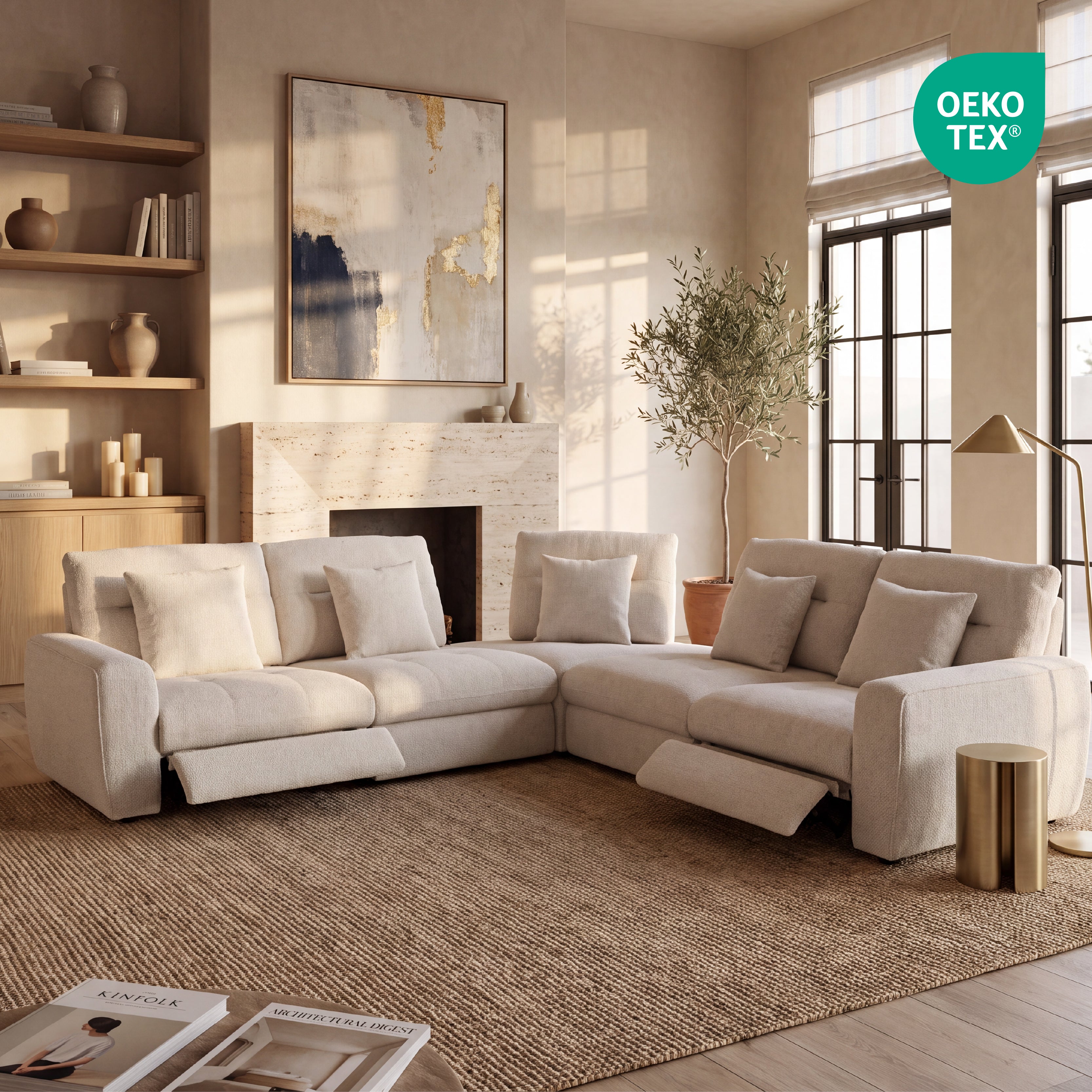 COLAMY AURA 5-Seat Modular Power Reclining Sofa