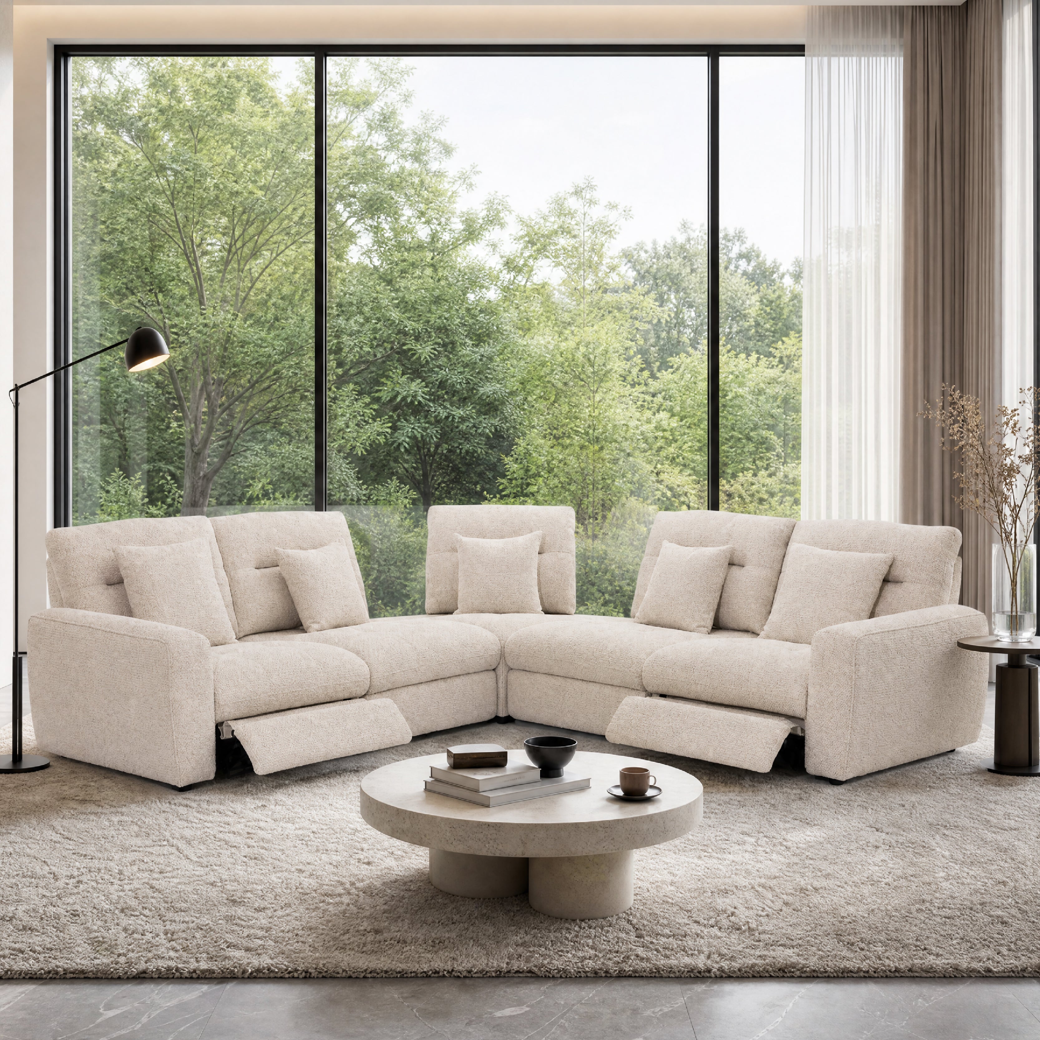 COLAMY AURA 5-Seat Modular Power Reclining Sofa