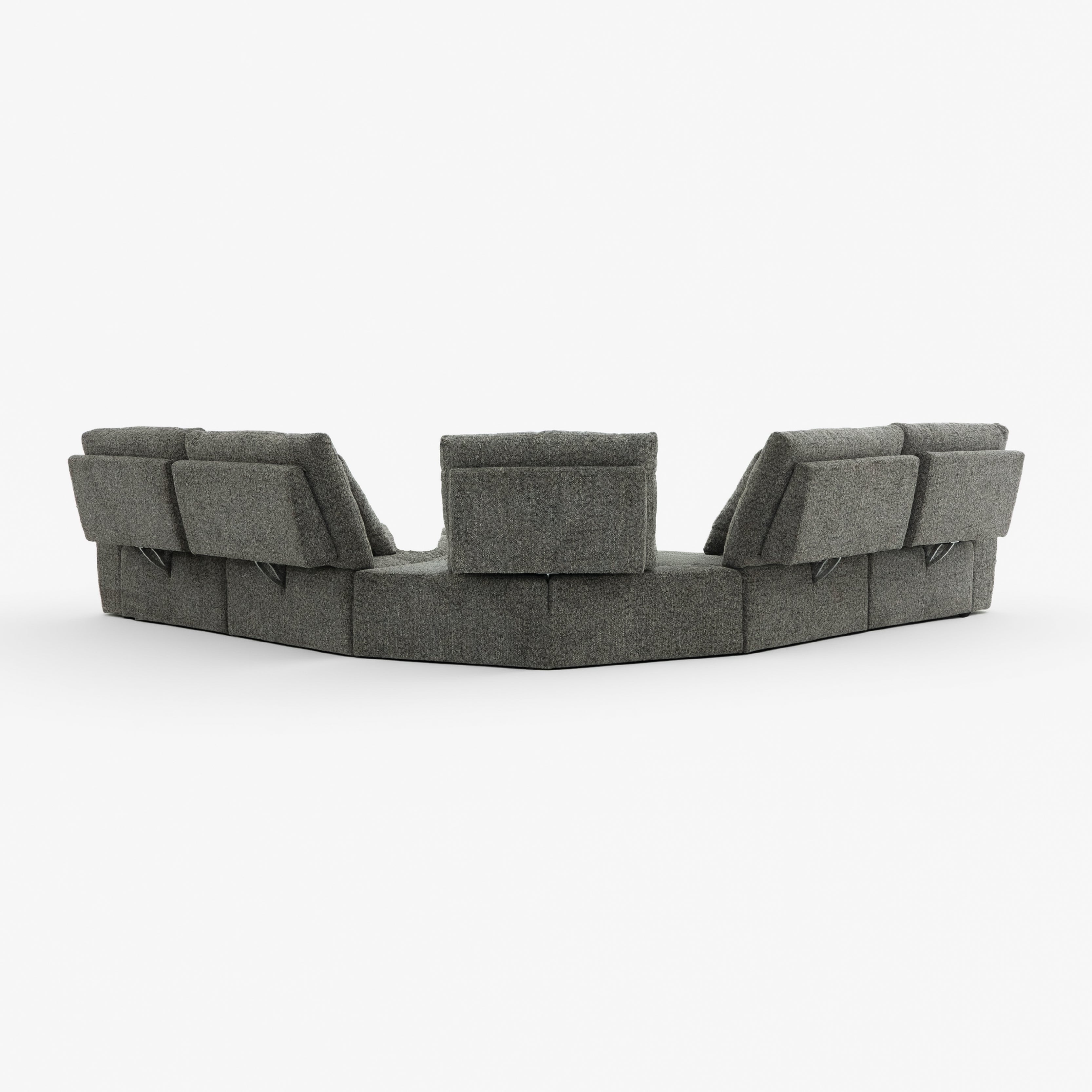 COLAMY AUREN 5-Seat Modular Power Reclining Sofa