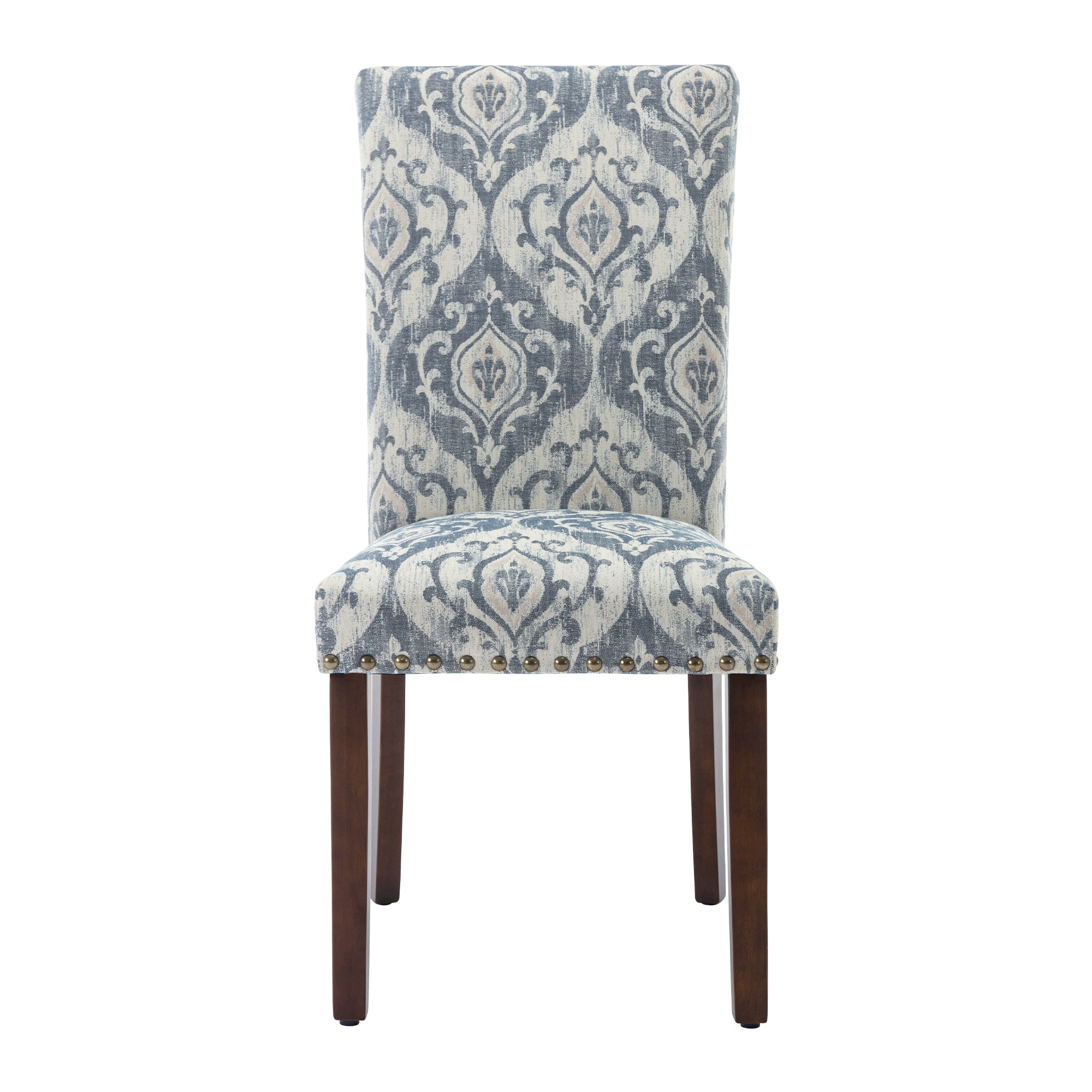 COLAMY Nailhead Trim Parsons Dining Chair