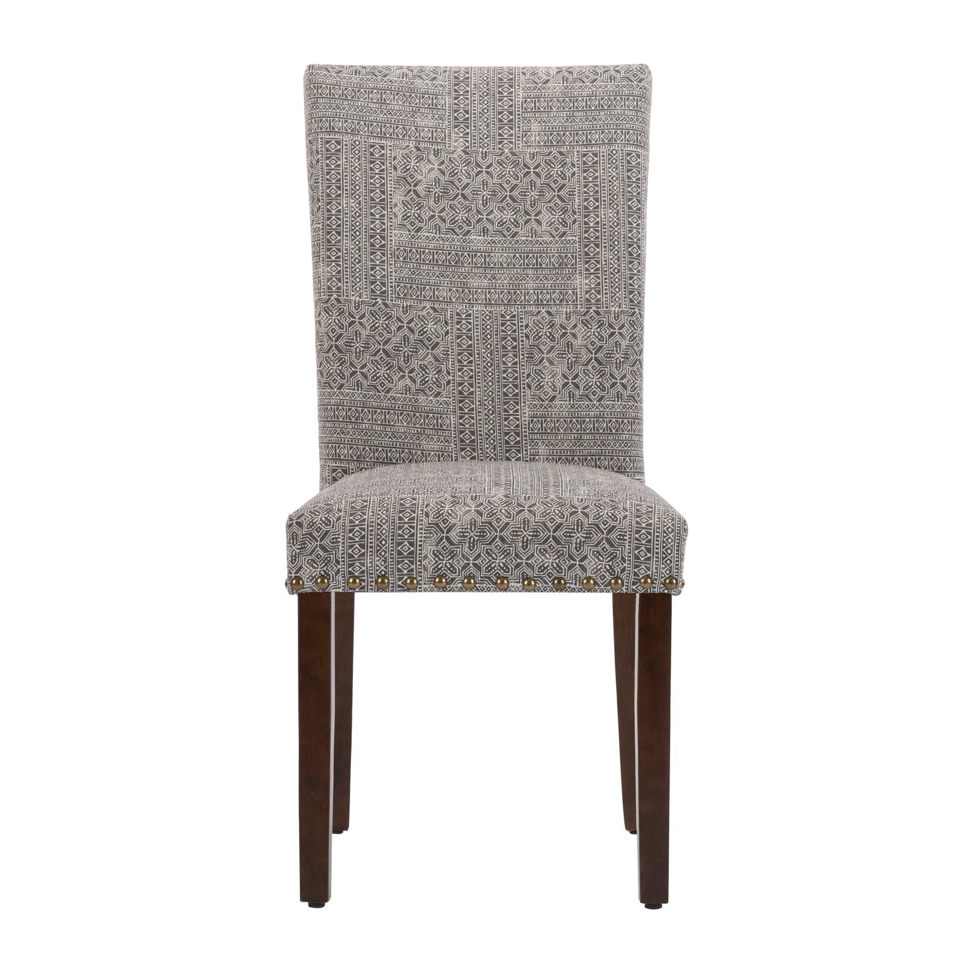 COLAMY Nailhead Trim Parsons Dining Chair