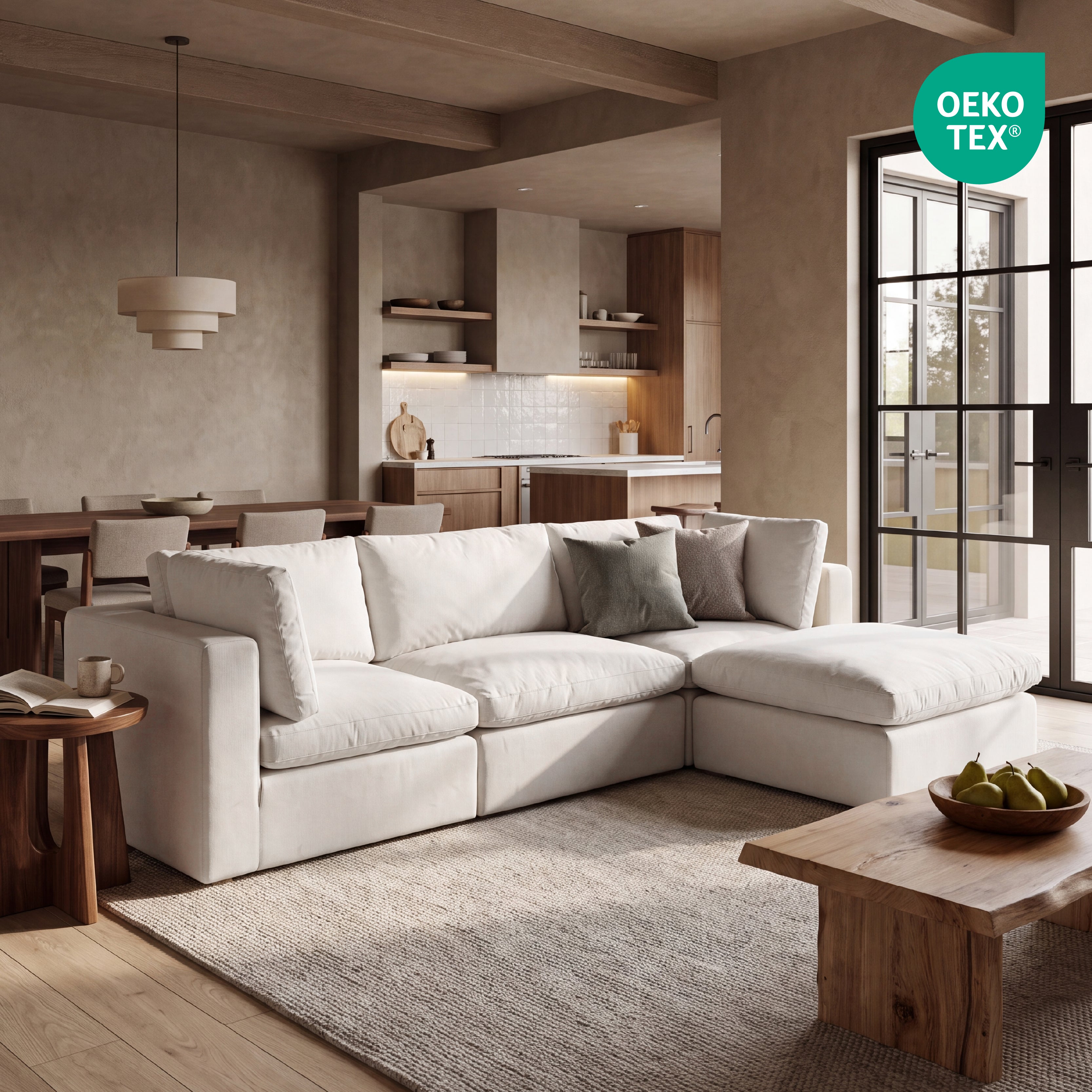 COLAMY AURA Soft Modern Living Cloud-Like Modular Sectional Sofa
