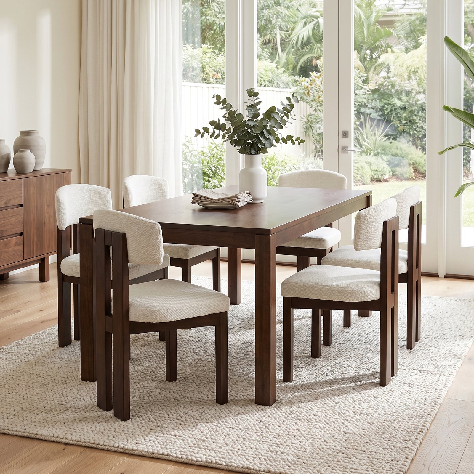 COLAMY EVANE Modern Upholstered Wood Dining Chair