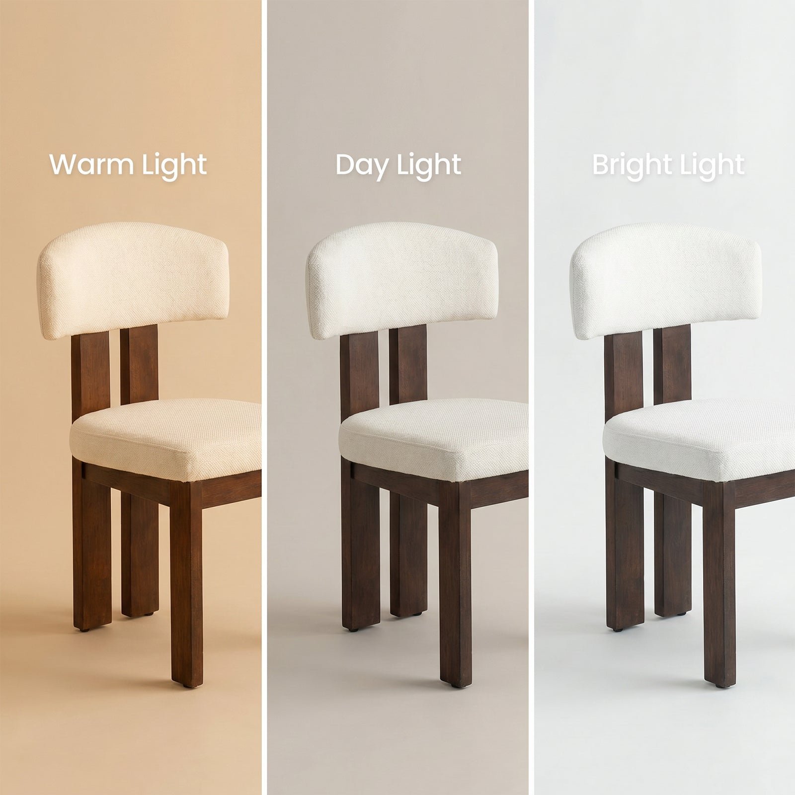 COLAMY HALO Modern Upholstered Wood Dining Chair