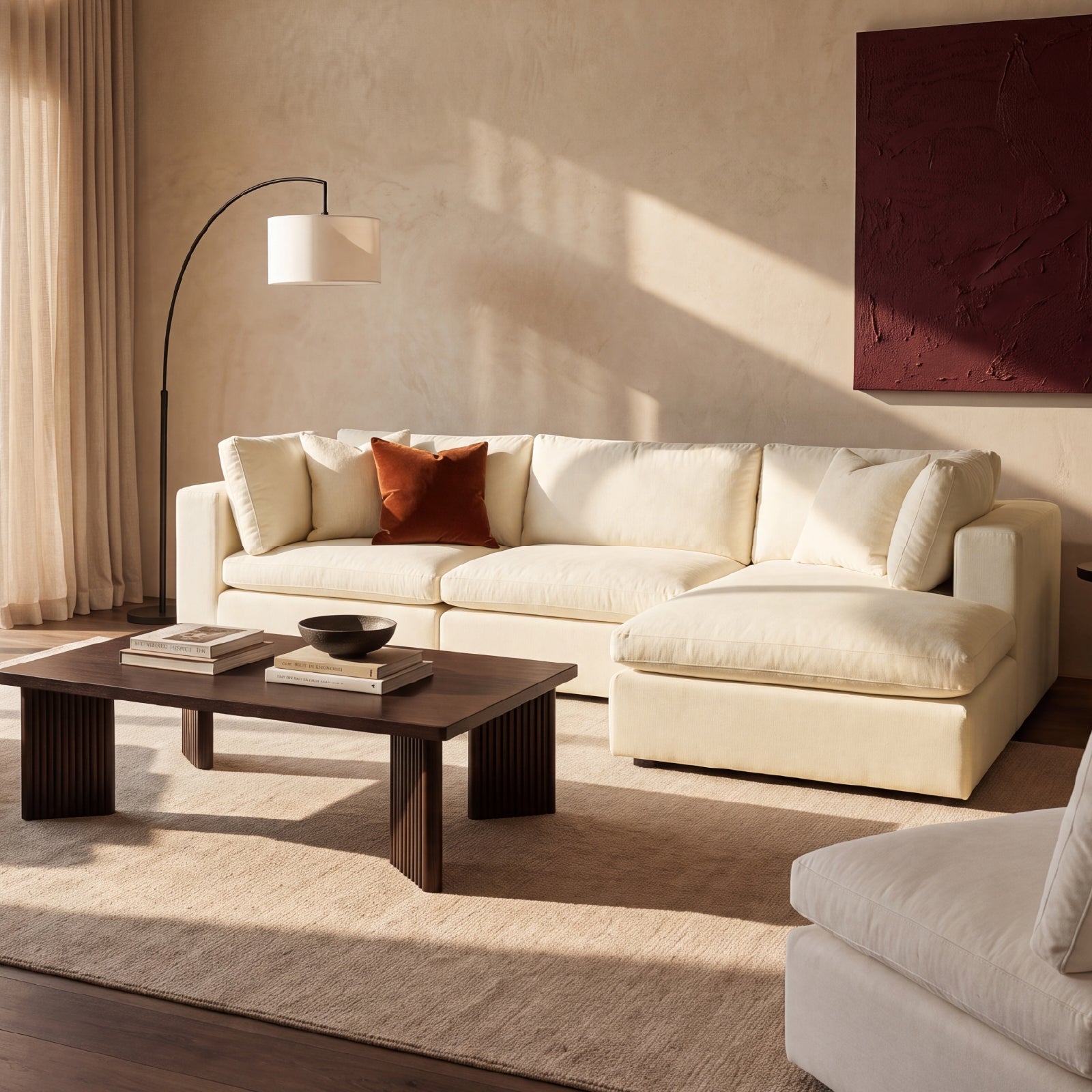 COLAMY AURA Soft Modern Living Cloud-Like Modular Sectional Sofa