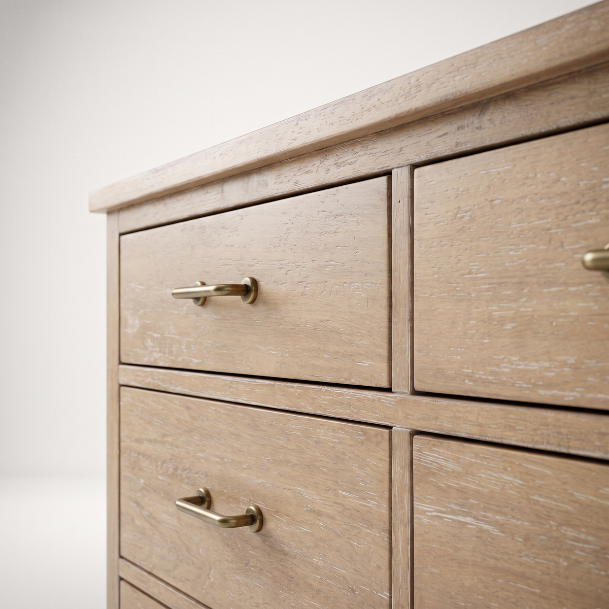 COLAMY HUSH Mid-Century Modern 6 Drawer Double Dresser for Bedroom