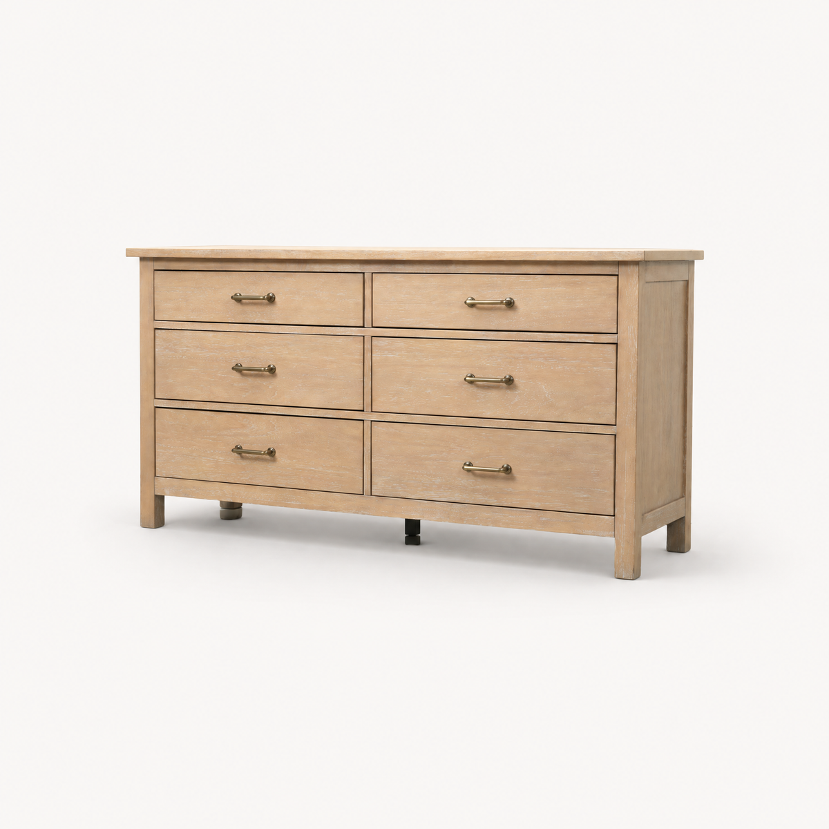 COLAMY HUSH Mid-Century Modern 6 Drawer Double Dresser for Bedroom