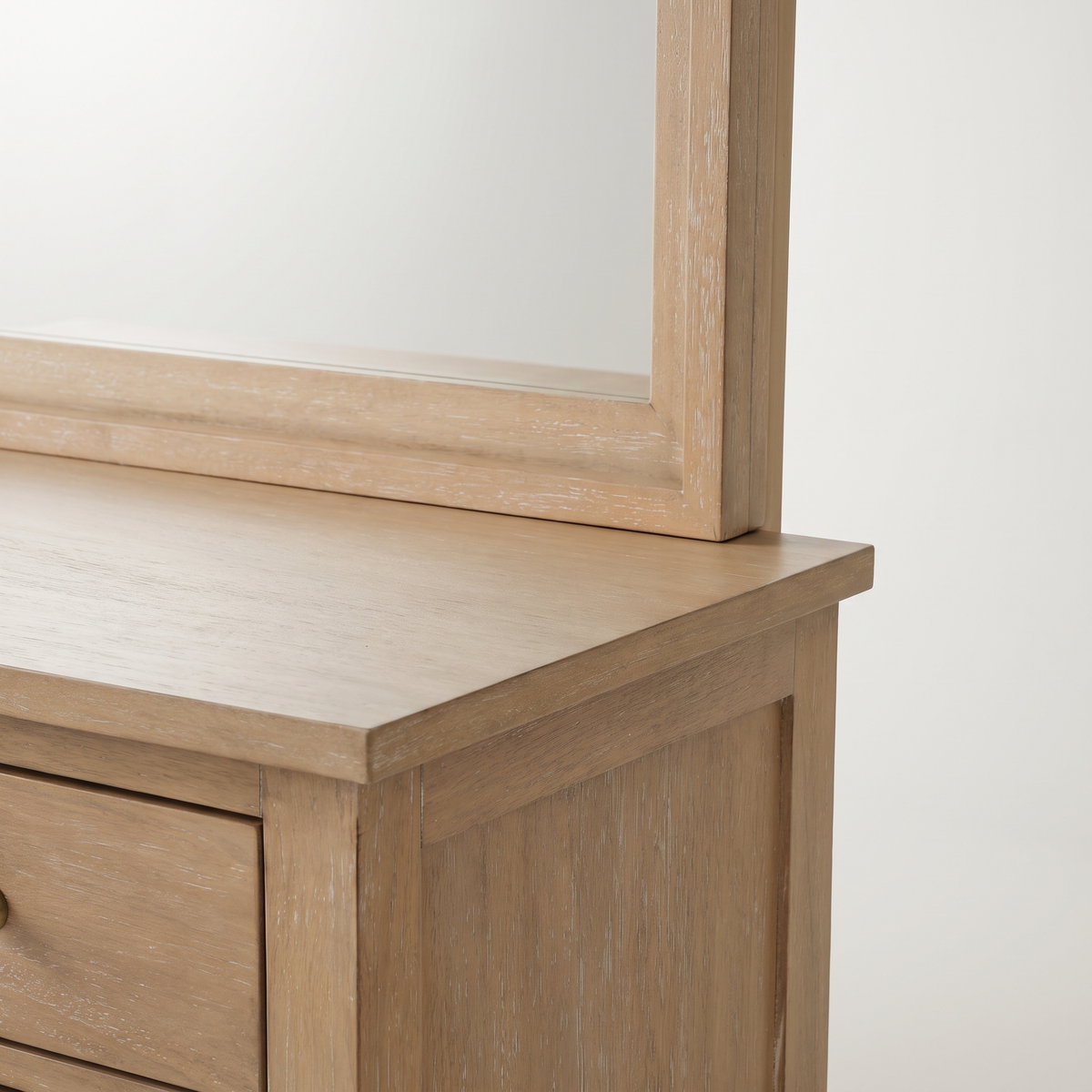 COLAMY HUSH Mid-Century 7 Drawer Double Dresser with Mirror