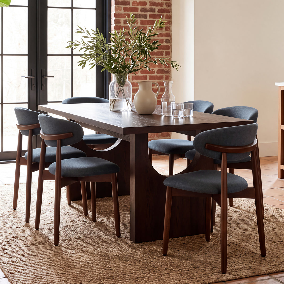 COLAMY HALO 72" Dining Table with NOYA Dining Chairs Set for 4-6