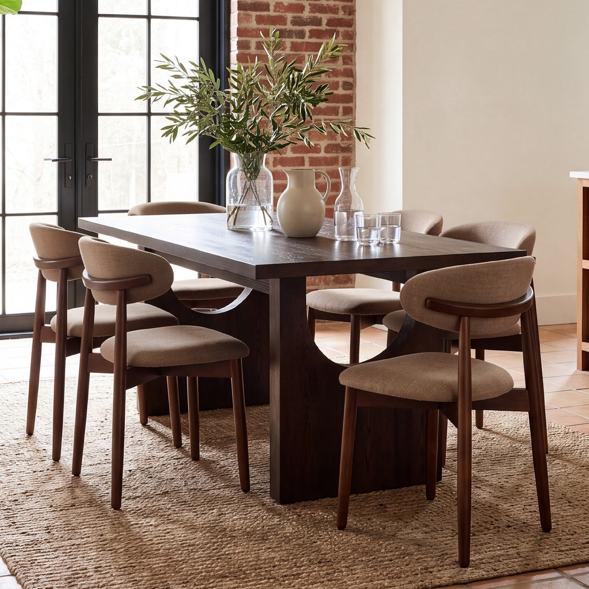 COLAMY HALO 72" Dining Table with NOYA Dining Chairs Set for 4-6