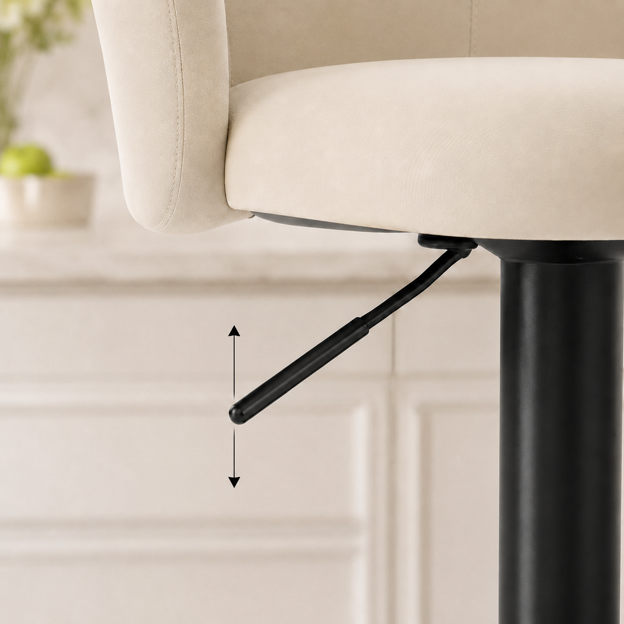 COLAMY Modern Upholstered Adjustable Height Bar Stools
