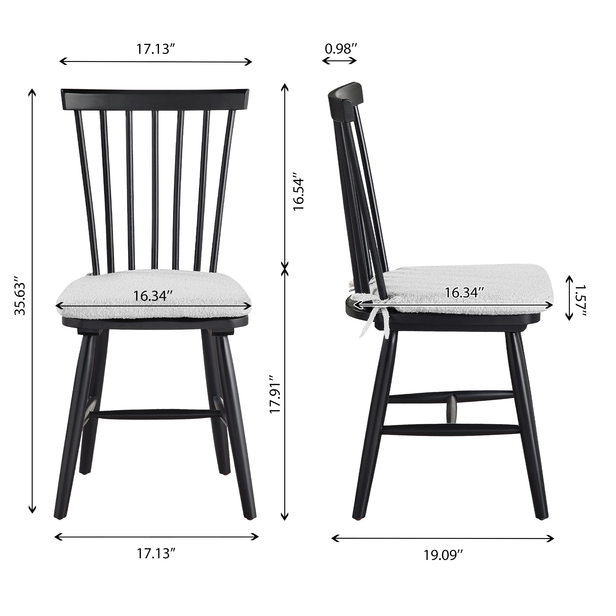 COLAMY Windsor Dining Chair