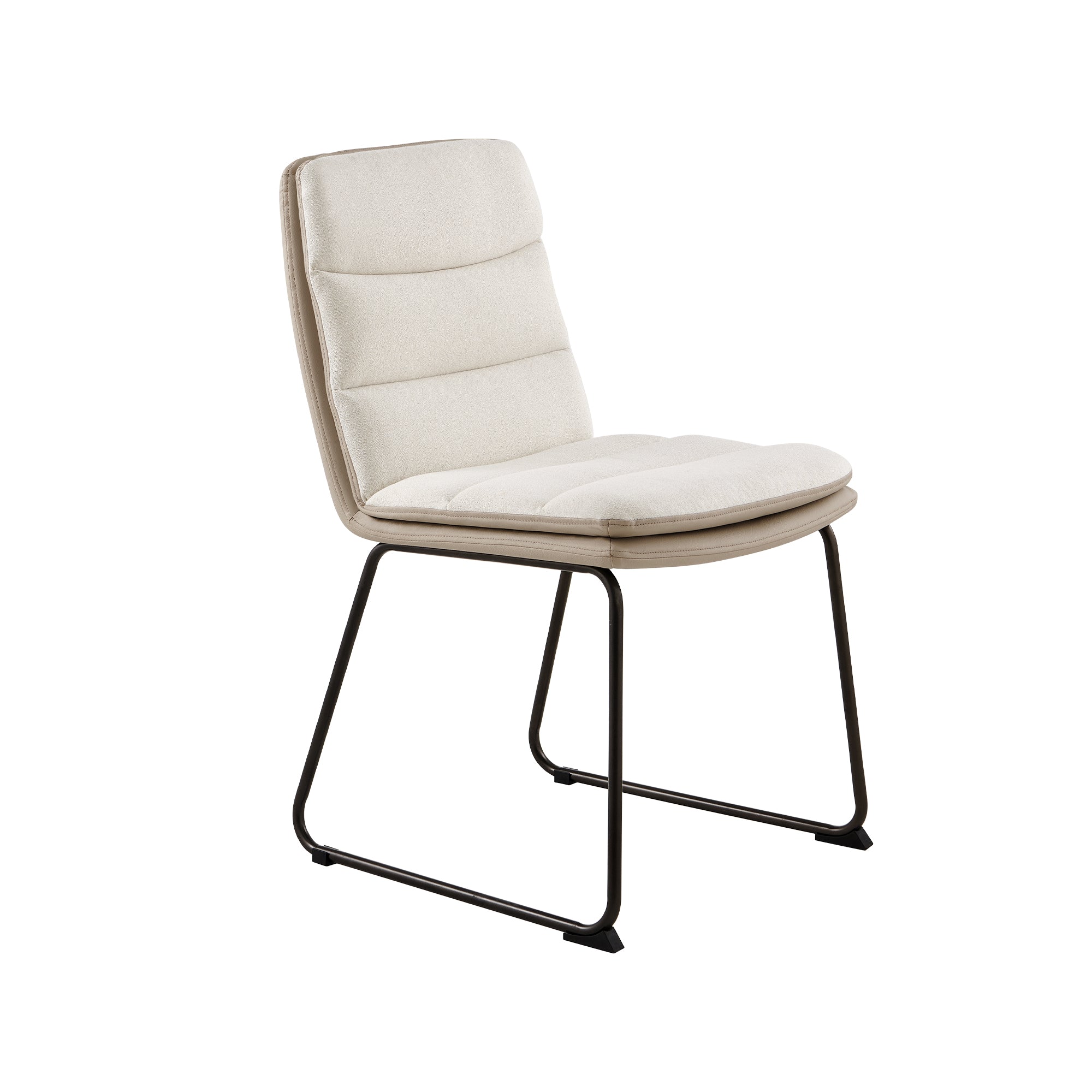 COLAMY Cantilever Waffle Fabric Dining Chair