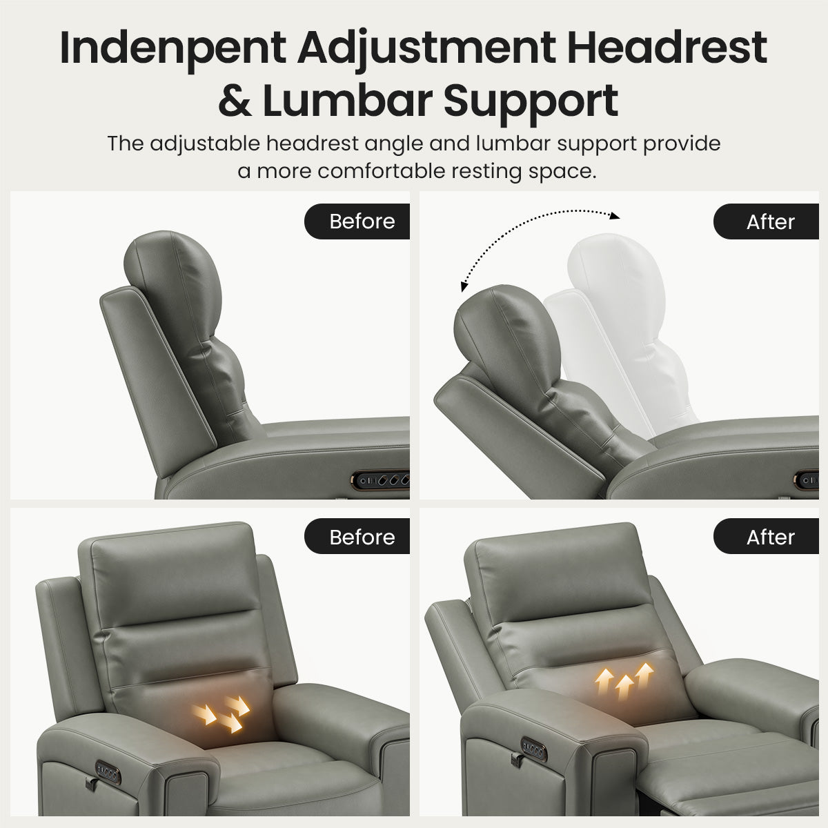 COLAMY AURA Power Recliner with Ambient Lighting