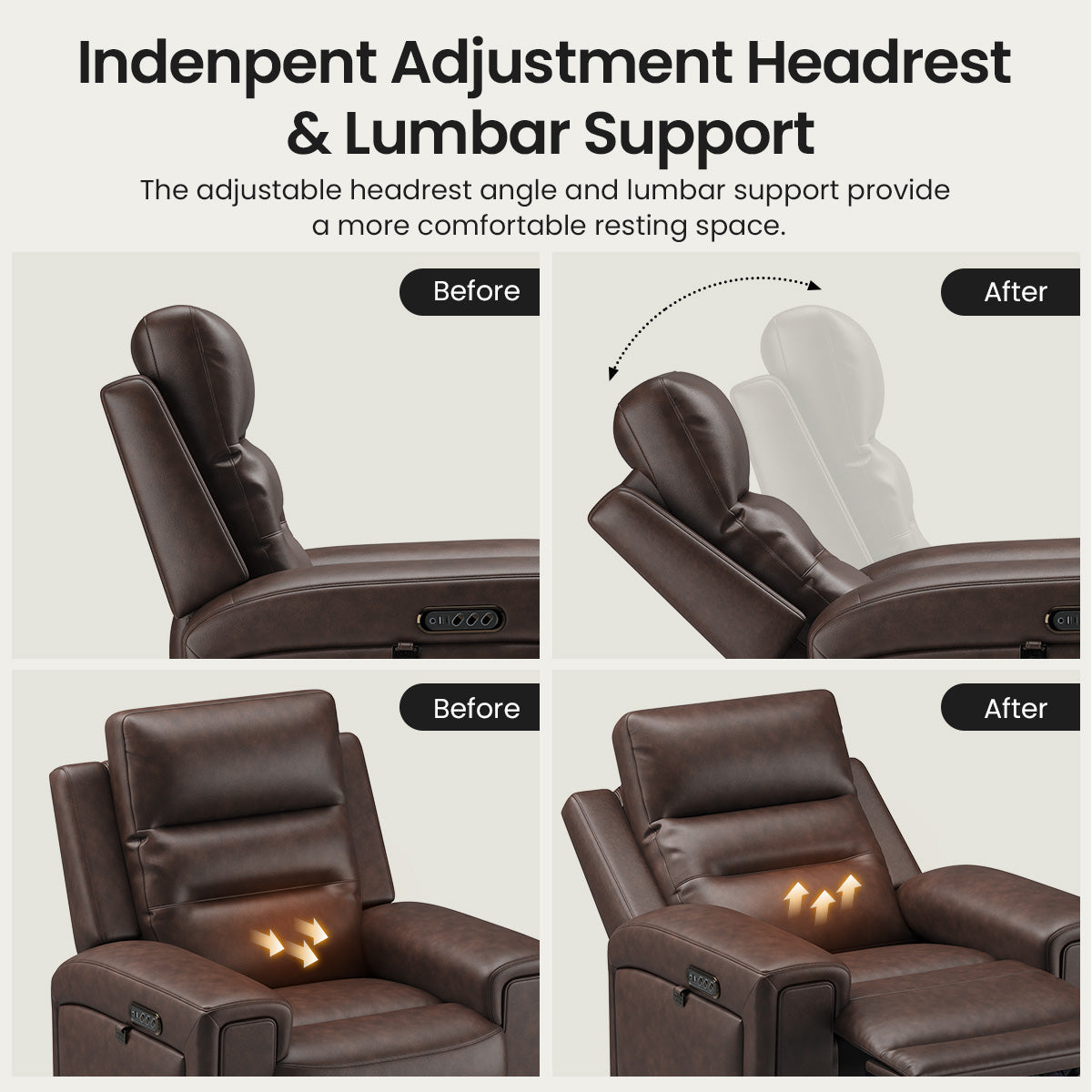 COLAMY AURA Power Recliner with Ambient Lighting