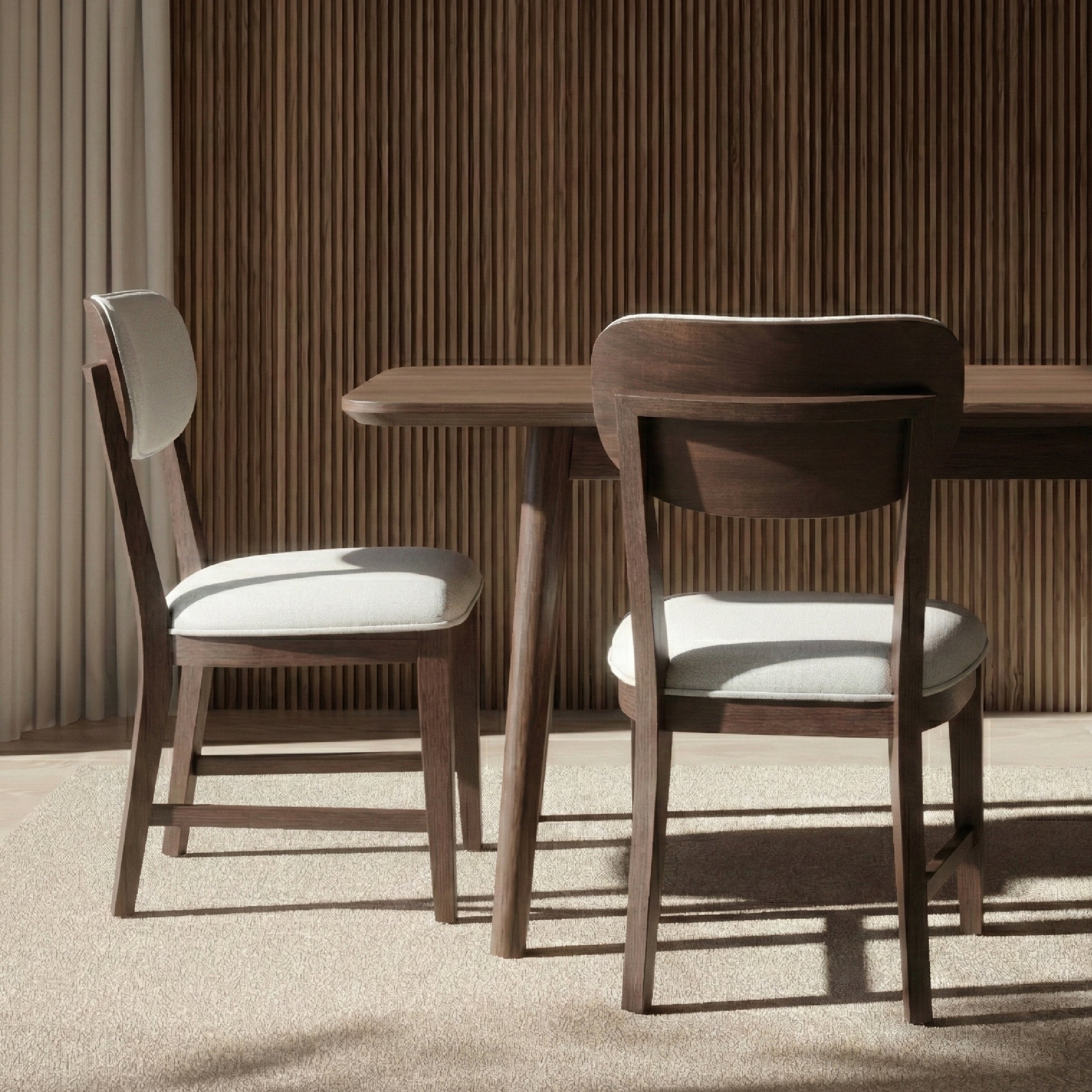 COLAMY PURA Solid Wood Dining Chair with OEKO-TEX® Fabric