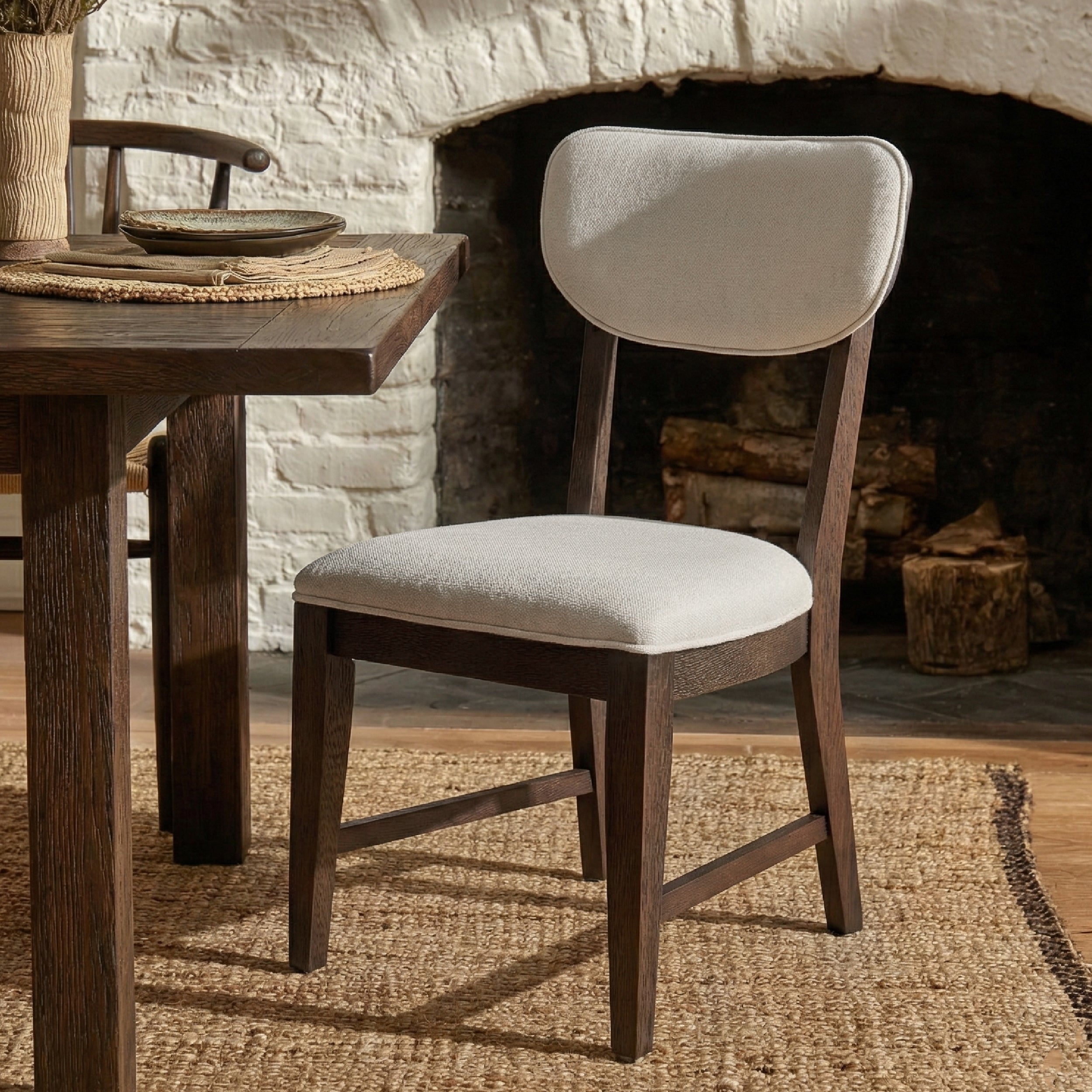 COLAMY PURA Solid Wood Dining Chair with OEKO-TEX® Fabric