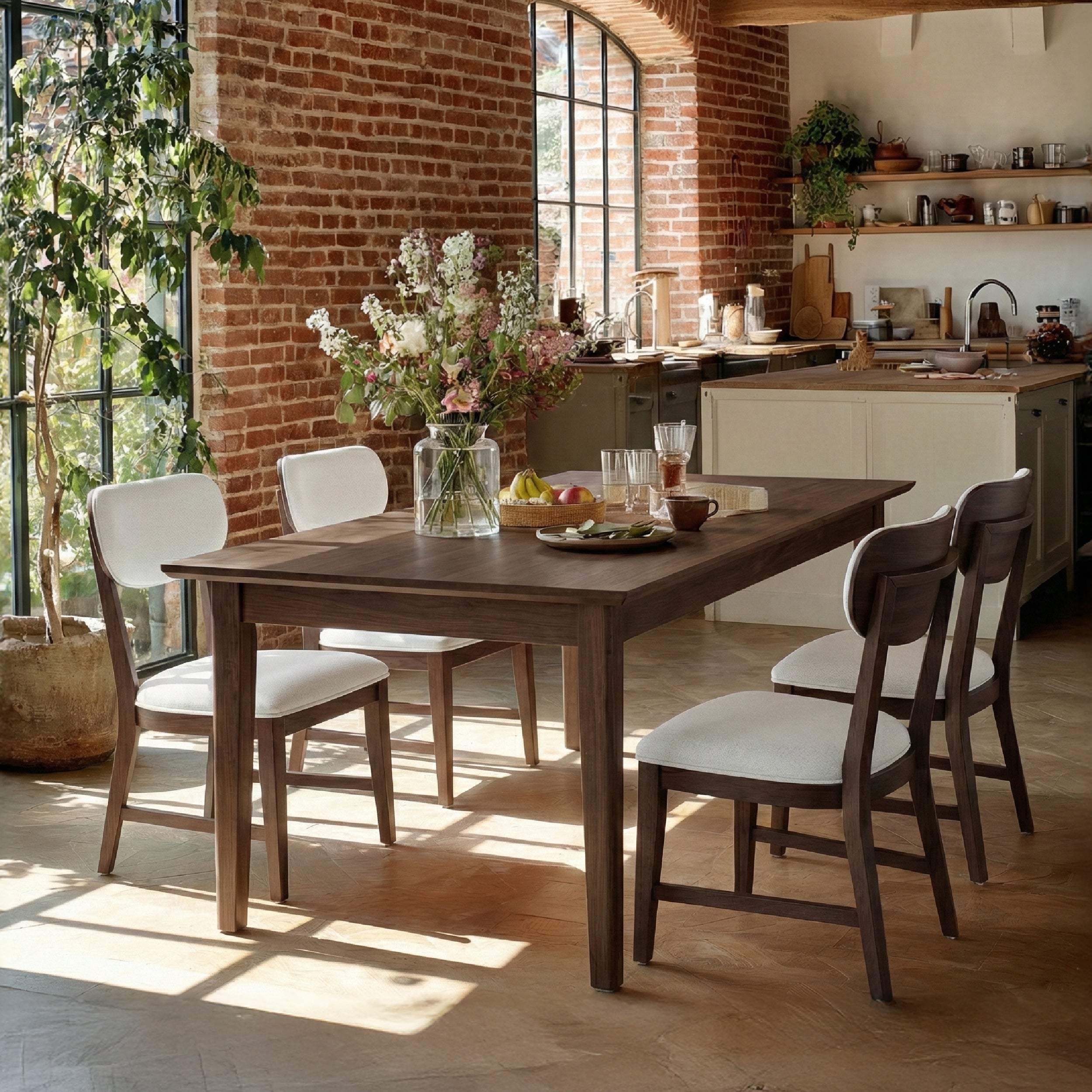 COLAMY PURA Solid Wood Dining Chair with OEKO-TEX® Fabric