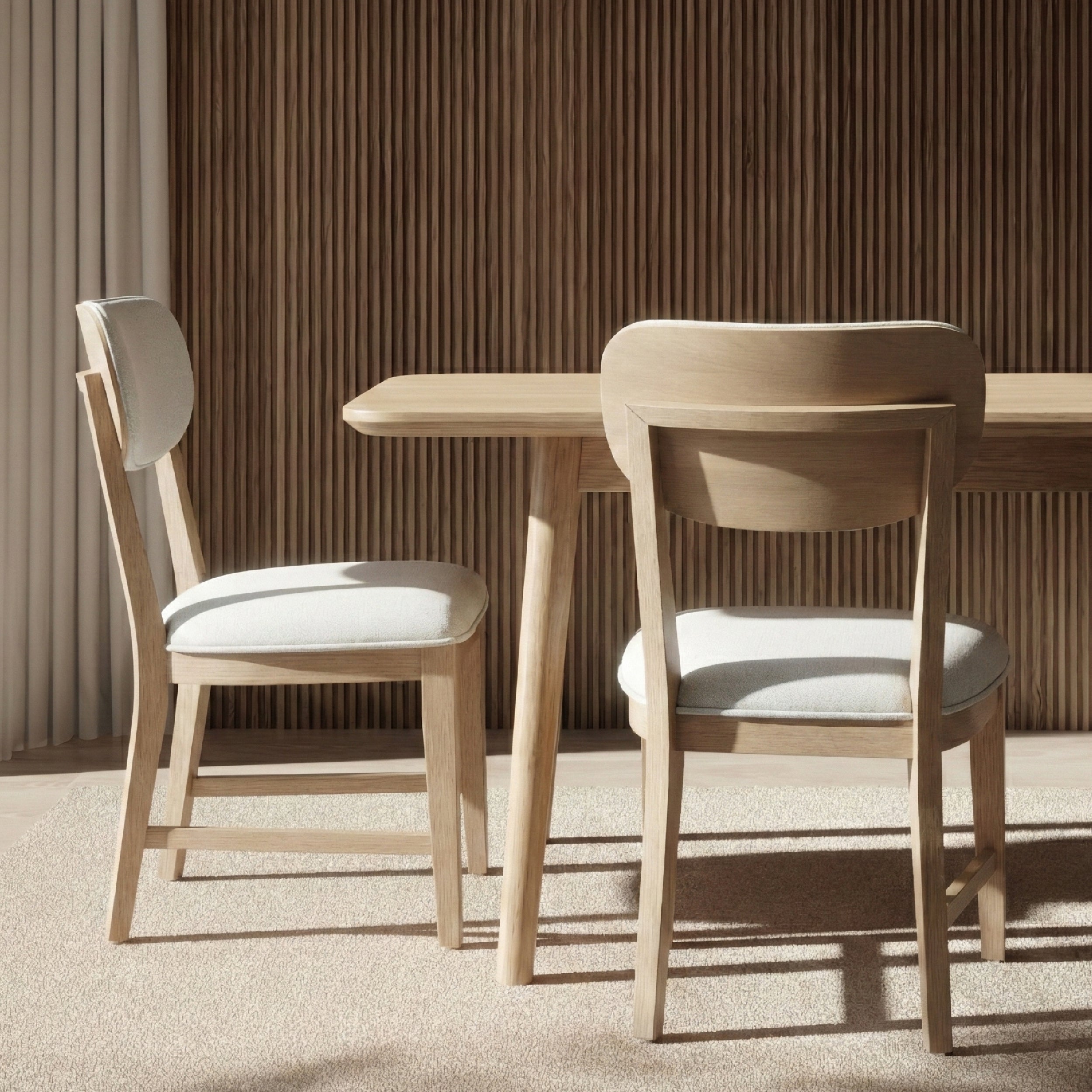 COLAMY PURA Solid Wood Dining Chair with OEKO-TEX® Fabric