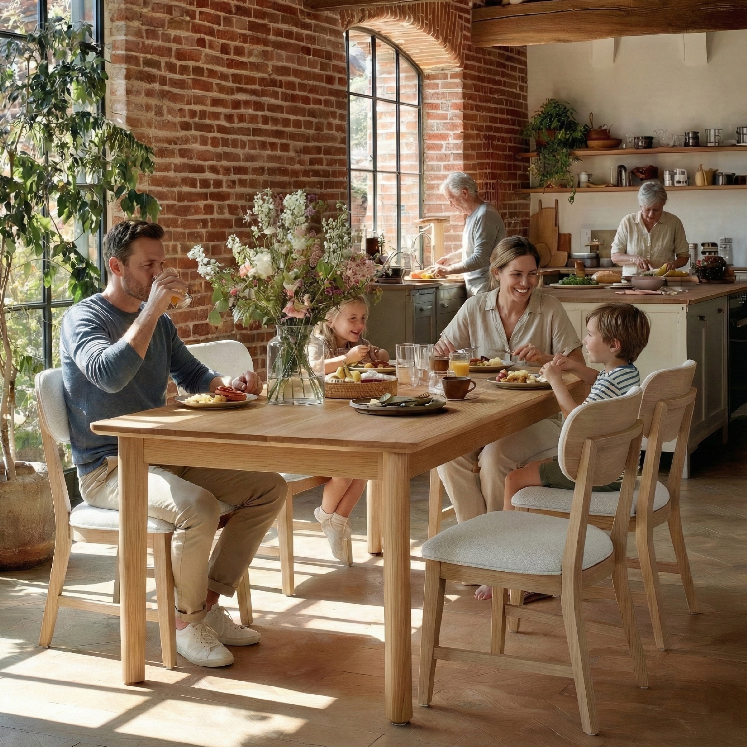 COLAMY PURA Solid Wood Dining Chair with OEKO-TEX® Fabric