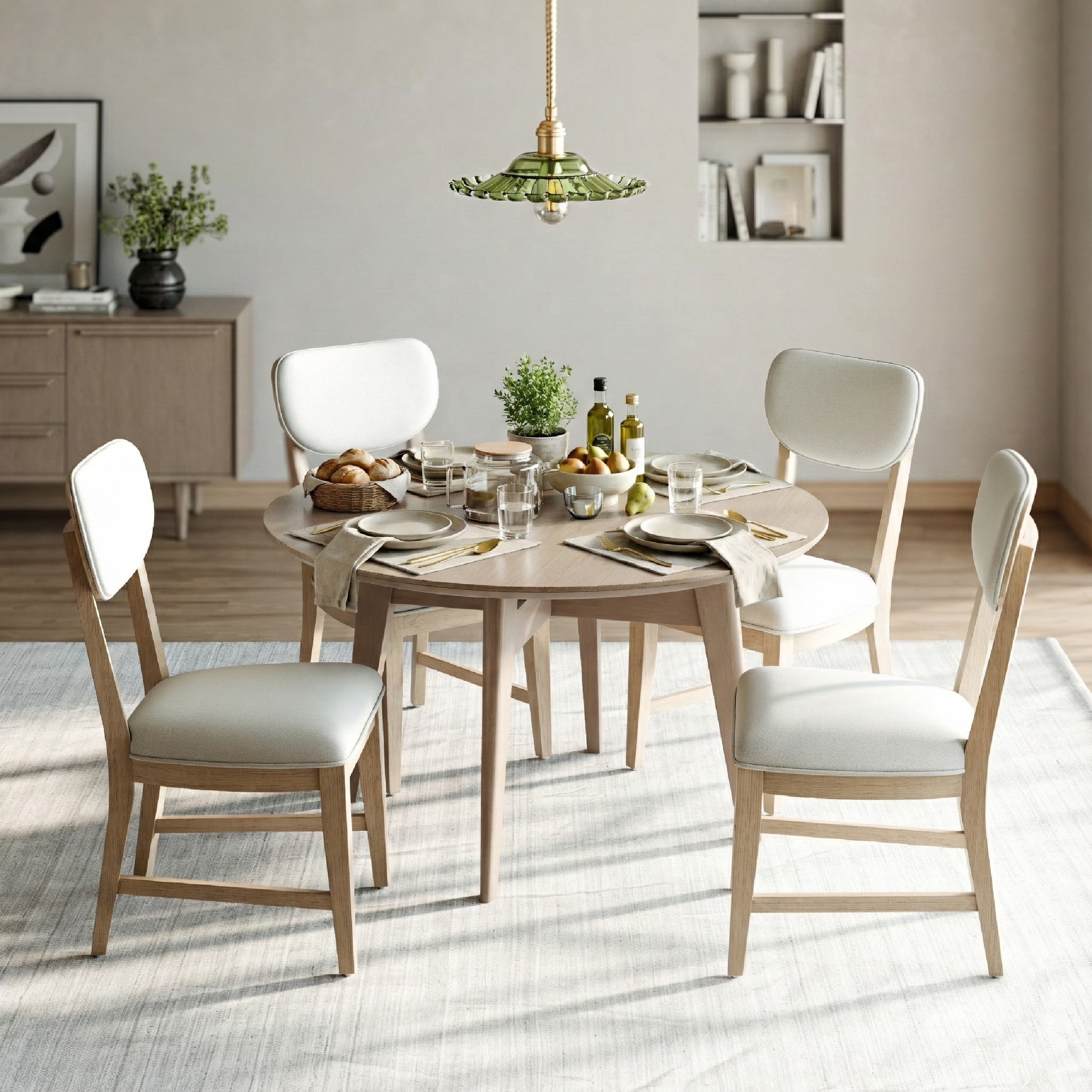 COLAMY PURA Solid Wood Dining Chair with OEKO-TEX® Fabric