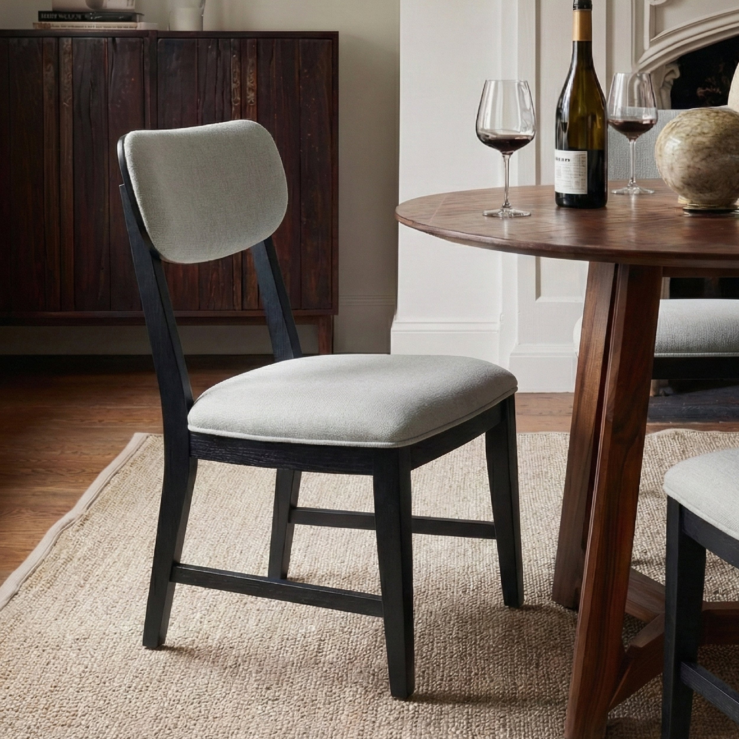 COLAMY PURA Solid Wood Dining Chair with OEKO-TEX® Fabric