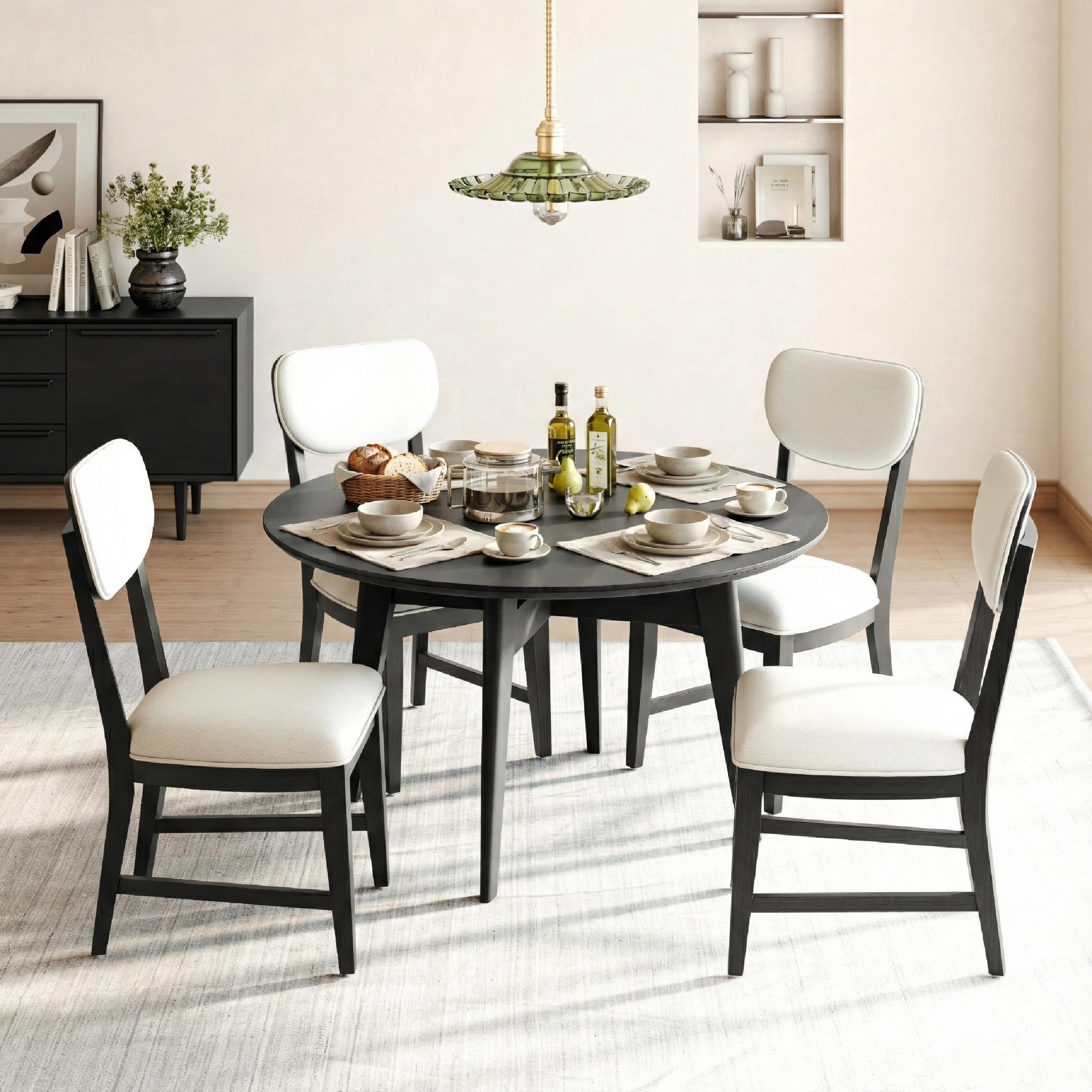 COLAMY PURA Solid Wood Dining Chair with OEKO-TEX® Fabric