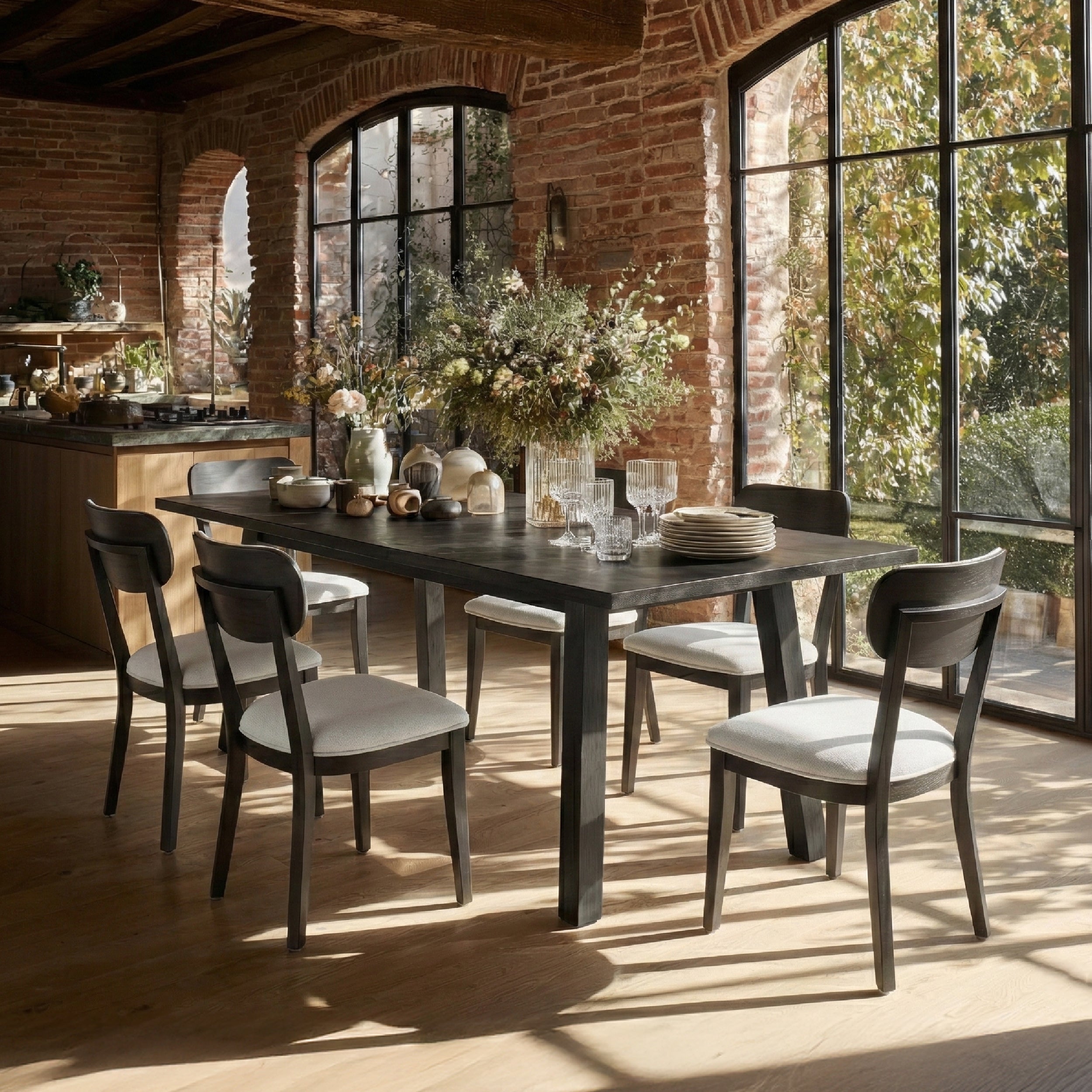 COLAMY PURA Solid Wood Dining Chair with OEKO-TEX® Fabric