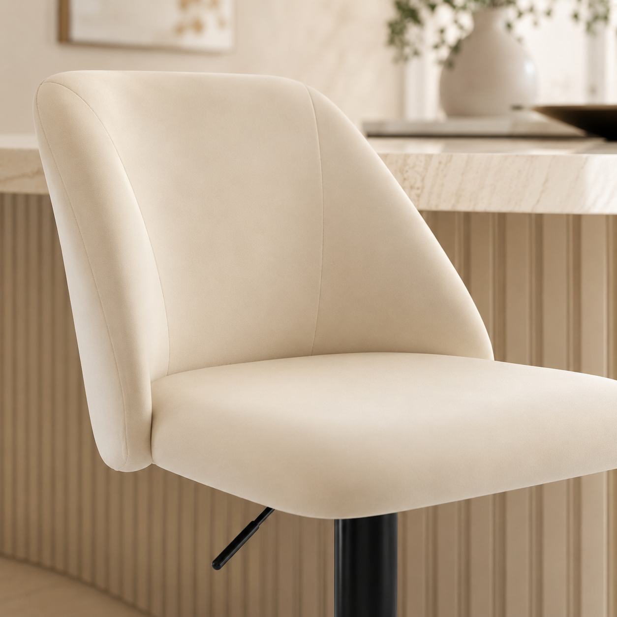 COLAMY Modern Upholstered Adjustable Height Bar Stools