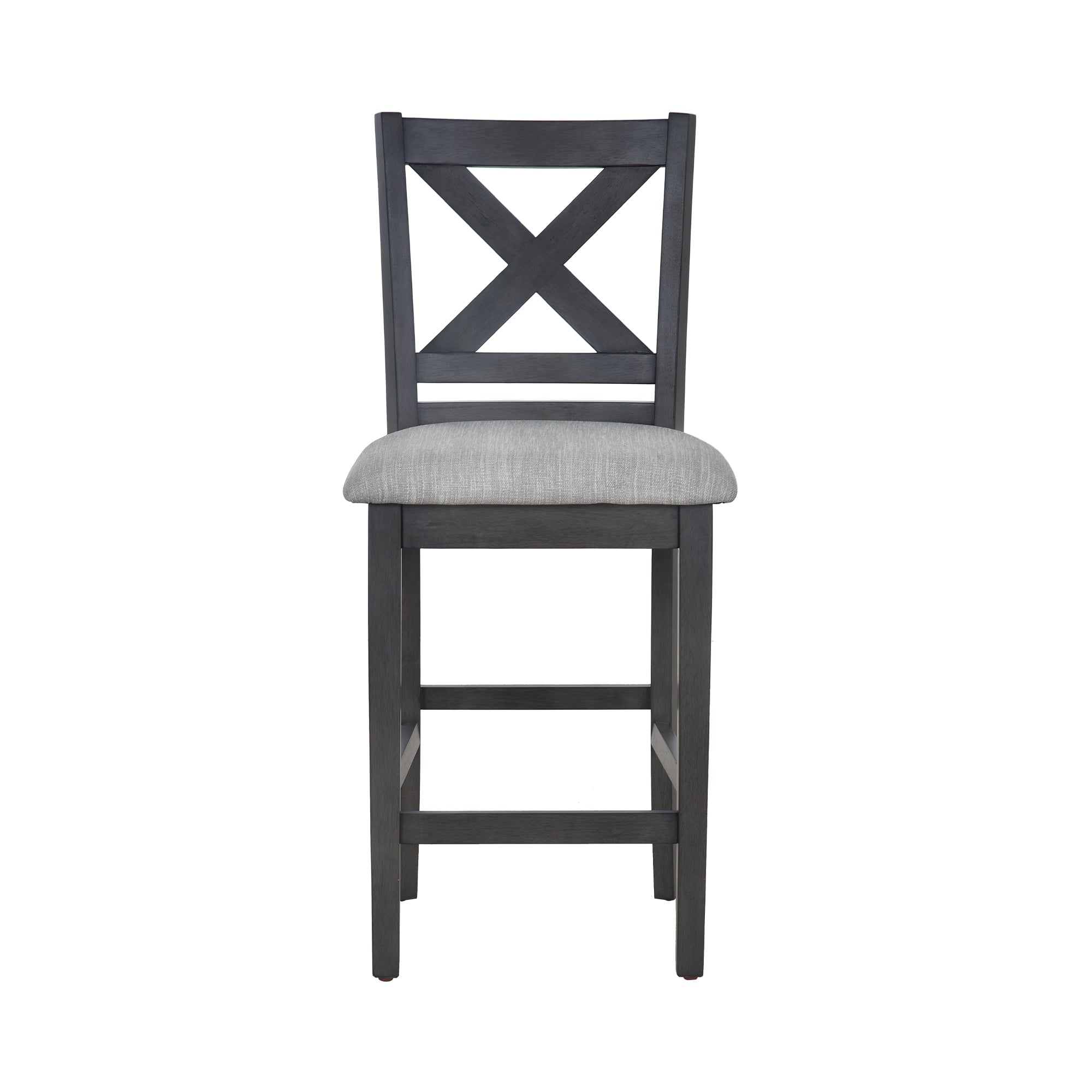 COLAMY Upholstered Lattice Back Bar Stool