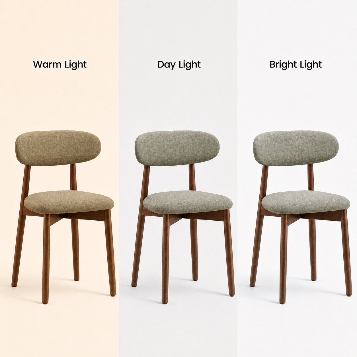 COLAMY NOYA Mid-Century Modern Upholstered Dining Chair