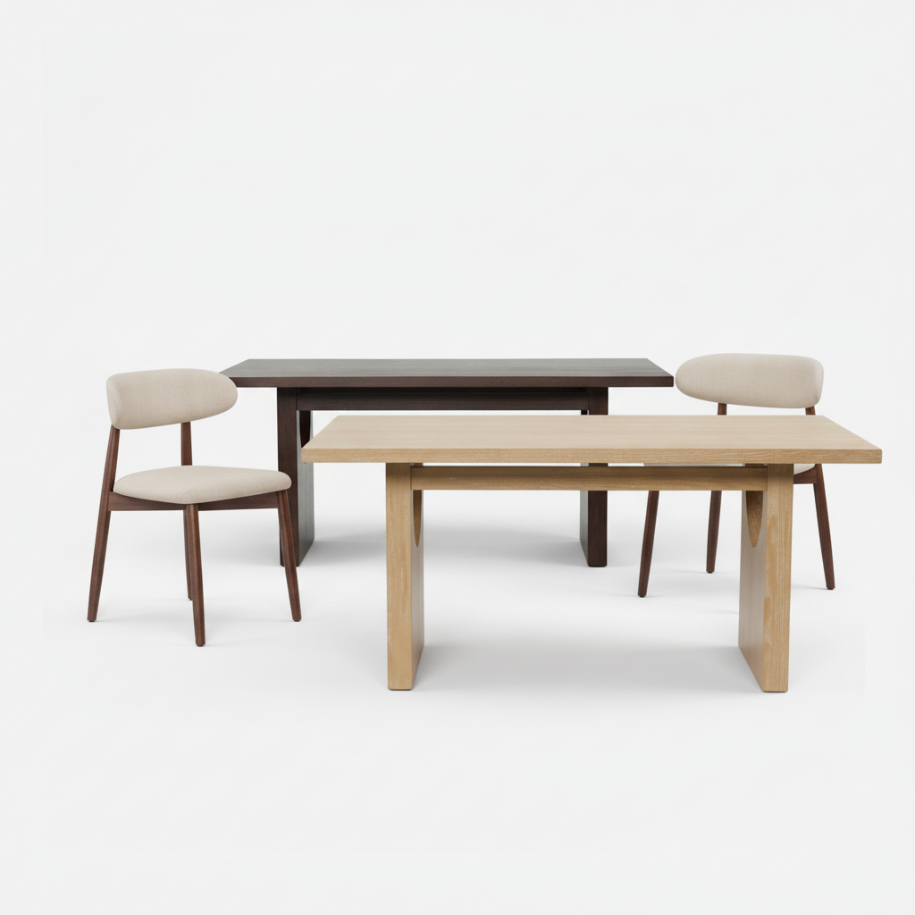 COLAMY HALO 72" Dining Table with NOYA Dining Chairs Set for 4-6