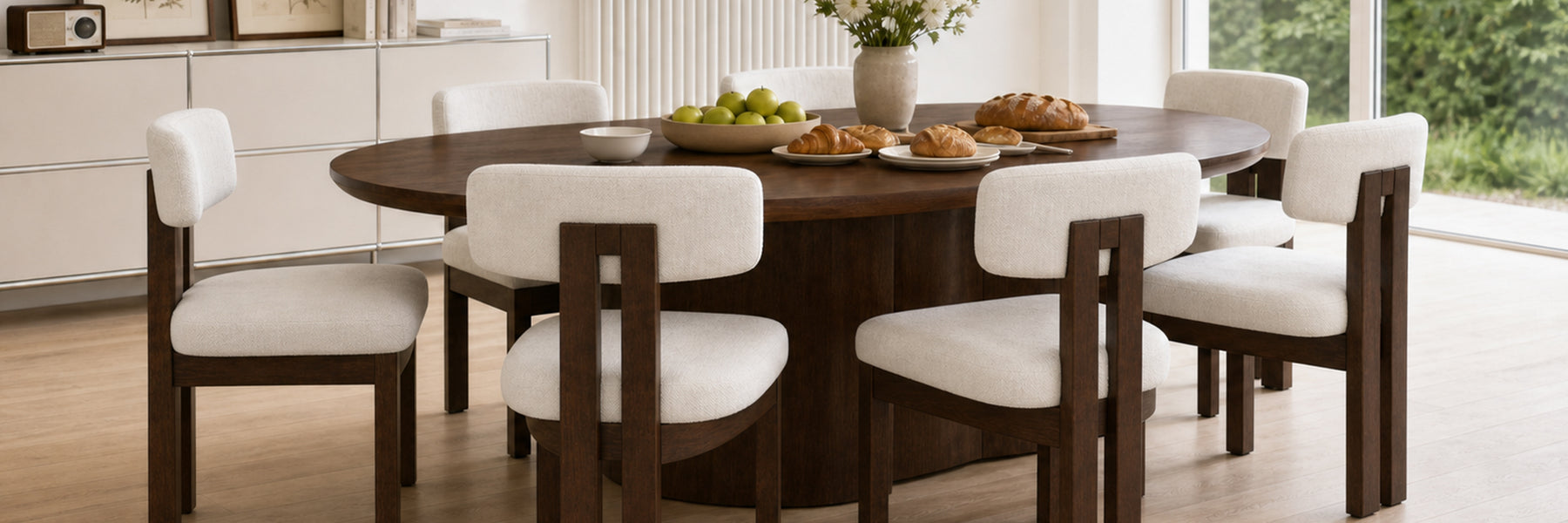 COLAMY HALO Modern Upholstered Wood Dining Chair