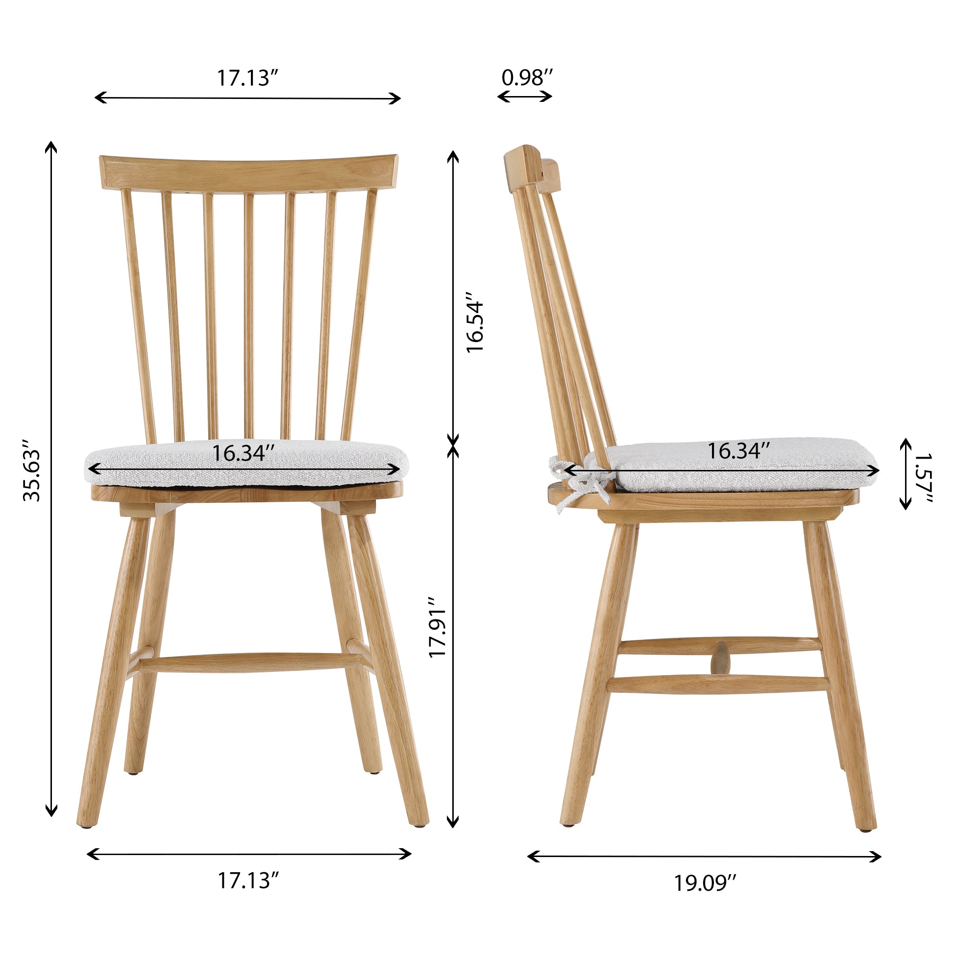 COLAMY Windsor Dining Chair