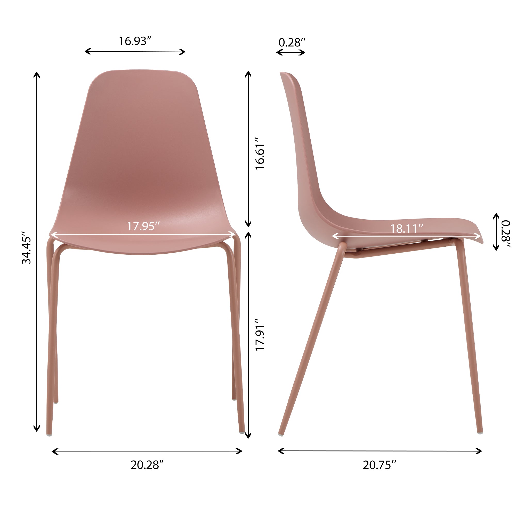 COLAMY Modern Plastic Dining Chair