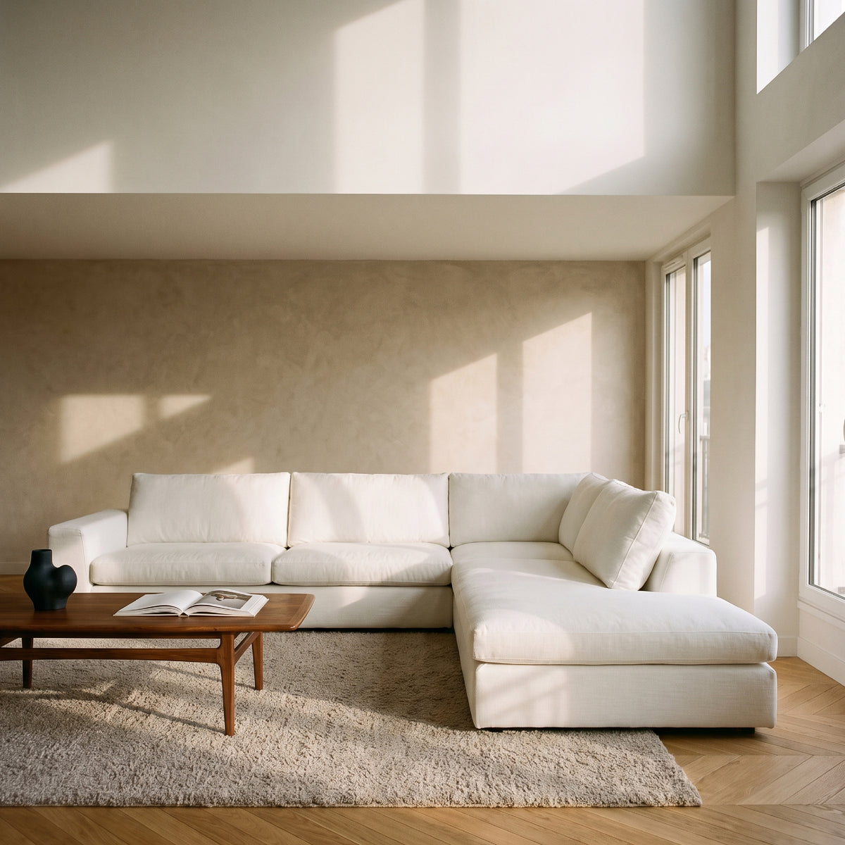 COLAMY AURA Soft Modern Living Cloud-Like Modular Sectional Sofa