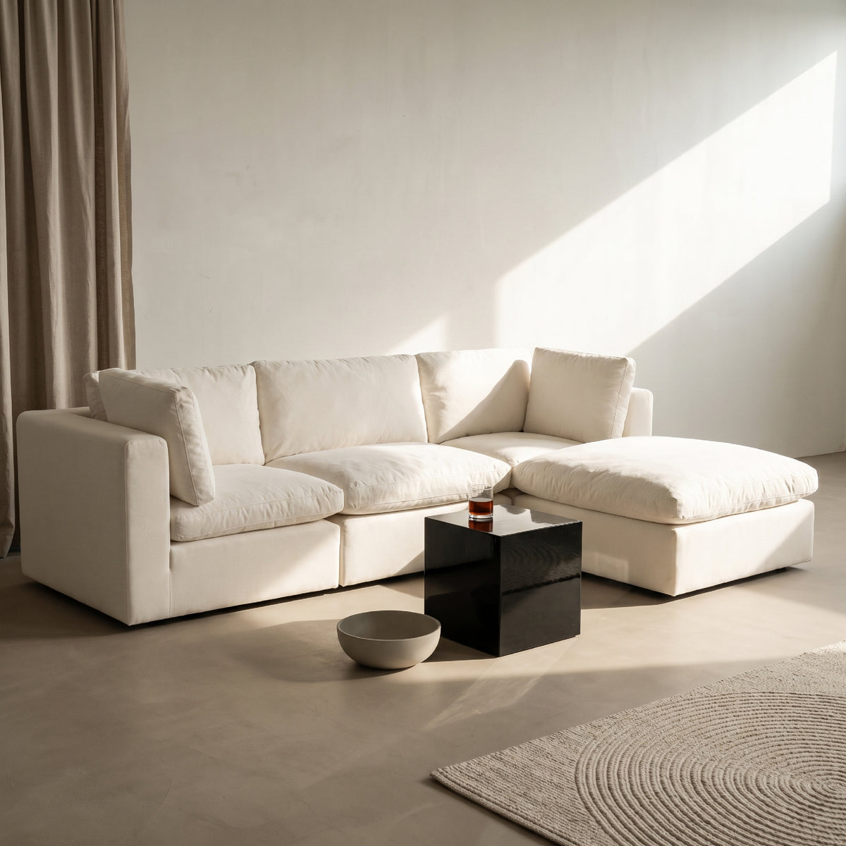 COLAMY AURA Soft Modern Living Cloud-Like Modular Sectional Sofa