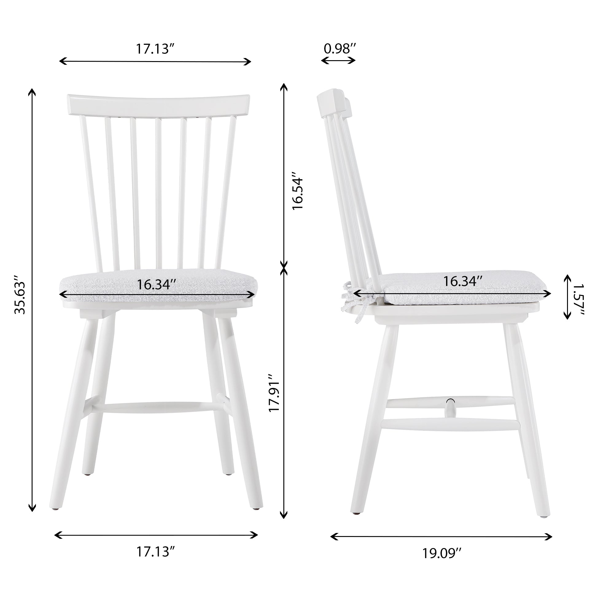 COLAMY Windsor Dining Chair