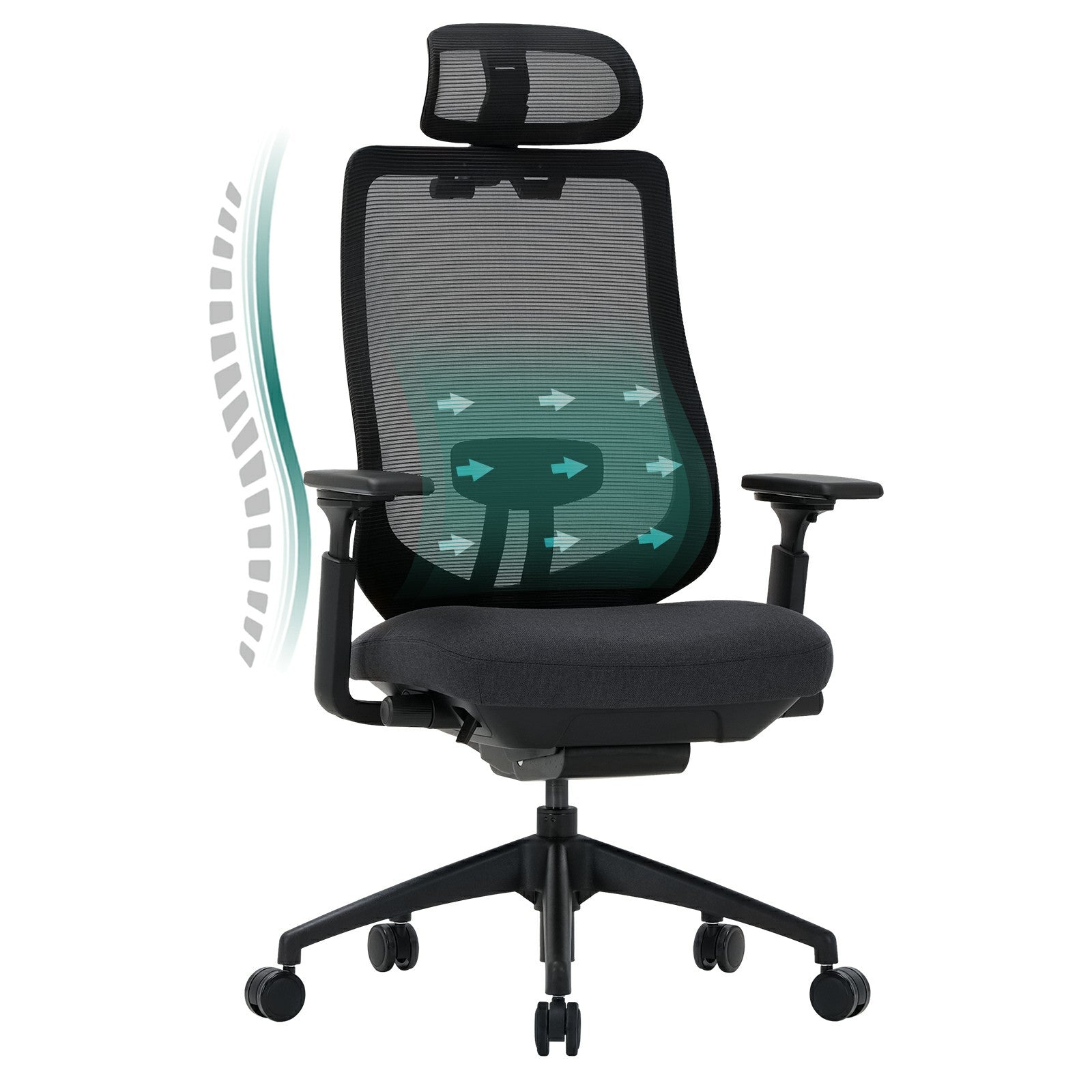 COLAMY ATLAS-01 Ergonomic Mesh Office Chair Cap.300lbs