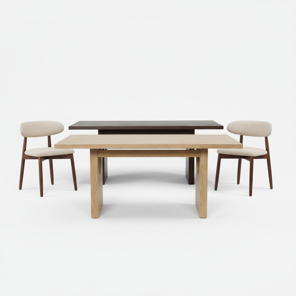 COLAMY HALO 72" Dining Table with NOYA Dining Chairs Set for 4-6